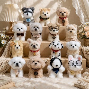 Custom Plush Dog Ornament | Personalized Handmade Pet Figurine Keepsake image 7