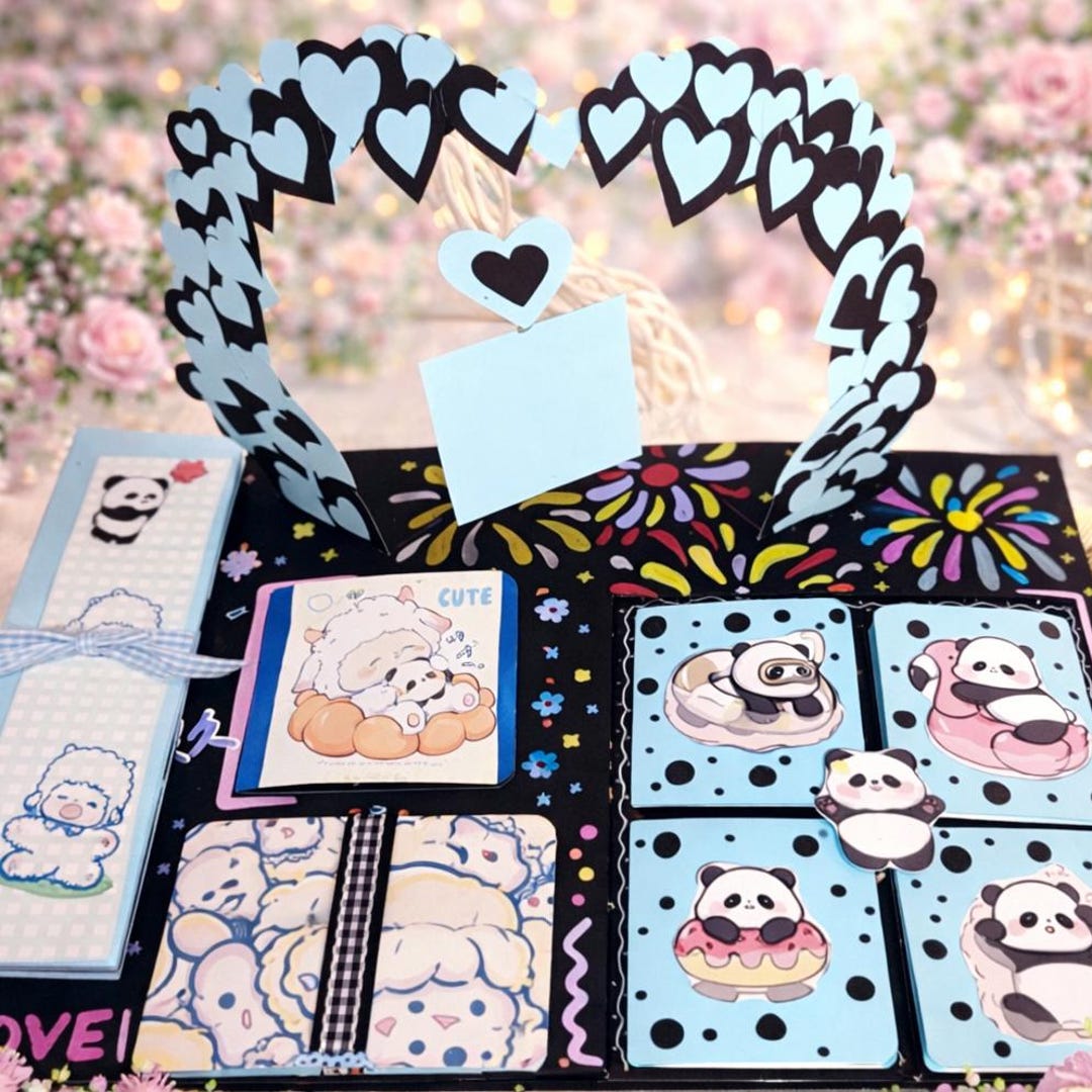 Handmade Interactive Scrapbook Journal, Explosion Book, Memory Keepsake ...