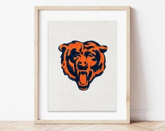 Lámina vintage de osos en acuarela, decoración infantil con temática de béisbol (descarga digital)