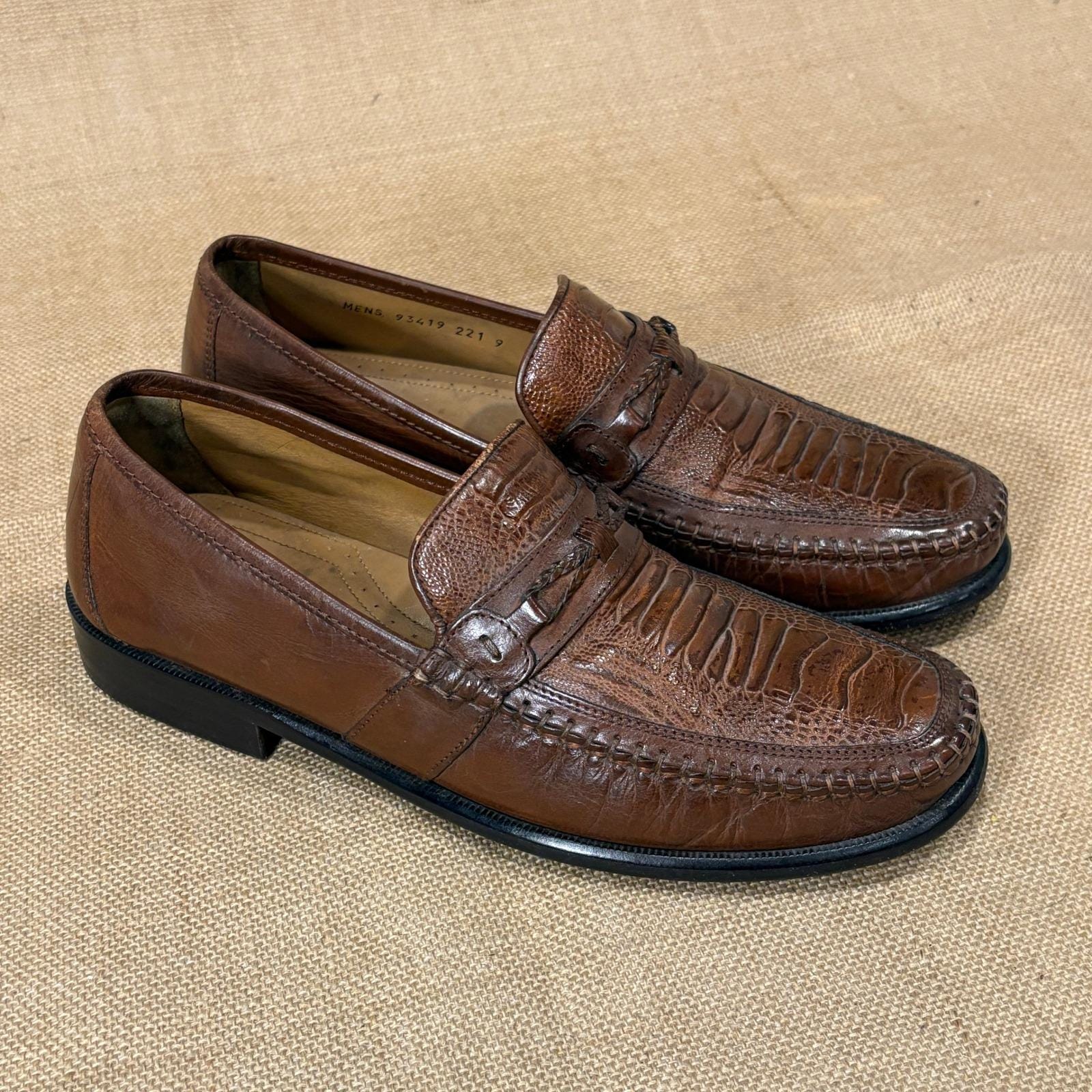 Walkings Made In Italy Brown Suede Slip On Square Toe Loafers Size 9 SGE00498_clipped_rev_1.jpg?v=  main image 3