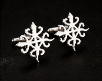 フントゥンフネフ カフリンクス | 西アフリカの伝統カフリンクス | 男性へのユニティギフト | 文化的なジュエリー