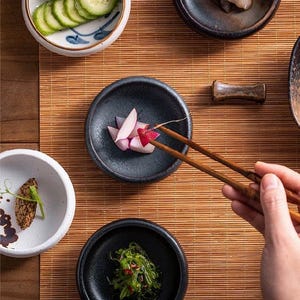 Japanese Ceramic Sauce Dish Set, Rustic Dipping Bowls, Small Side Dish, Sushi Tableware