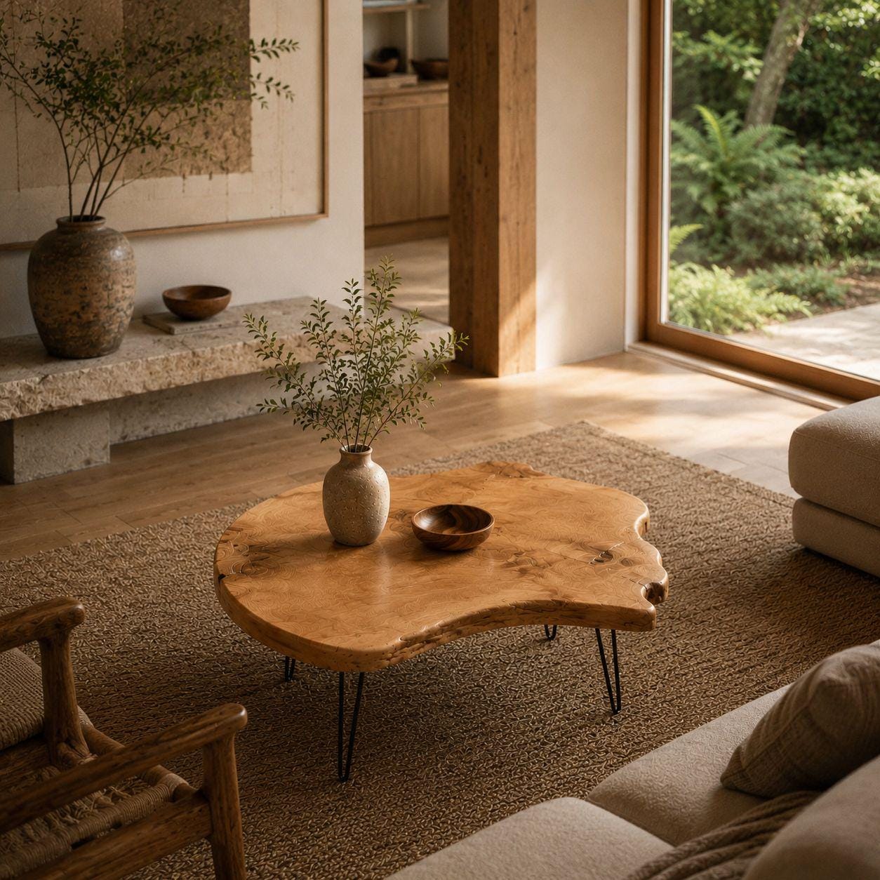 Organic low coffee table - Etsy 日本