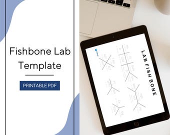 Lab Fishbone Template | Clinical Lab Diagram Cheat Sheet | PA, NP, Nursing & Medical Students |  Clinical Rotation (Printable Pdf)