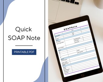 Quick SOAP Note Template | Fast Clinical Documentation Tool | PA, NP, Nursing & Medical Students |  Clinical Rotation (Printable Pdf)