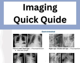 Guide rapide d'imagerie | Aide-mémoire sur les signes radiologiques | Référence en imagerie radiographique tomodensitométrique pour les étudiants en AM, les étudiants en médecine, les infirmières et les stages cliniques