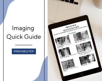 Imaging Quick Guide | Radiology Signs Cheat Sheet | Xray CT Imaging Reference for PA Students, Med Students, Nursing & Clinical Rotations