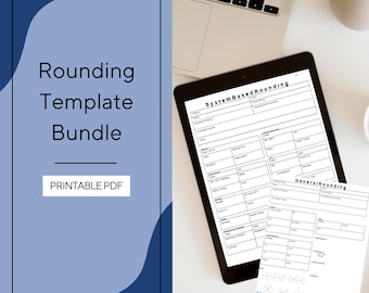 Rounding Template Bundle | General + System-Based Rounding Sheets | PA, NP, Nursing & Medical Students |  Clinical Rotation (Printable Pdf)