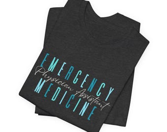 Chemise PA pour médecine d'urgence | T-shirt adjoint médical aux urgences | Chemise pour professionnel de la santé | Cadeau Pa | Chemise d'agent de santé