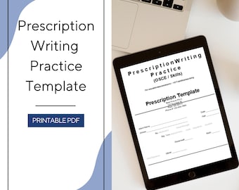 Prescription Writing Practice Template | OSCE Skills Guide | PA, NP & Medical Students | Clinical Rotation (Printable Pdf)