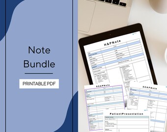 Clinical Note Bundle | SOAP Note Templates, H&P Template,  Patient Presentation Guide | PA, NP, Nursing and Medical Students (Printable Pdf)