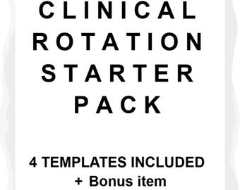 Pack de démarrage Stages cliniques | Note complète sur le savon, feuille de cerveau de 10 points, arrondi général, feuille de journal clinique + Bonus : liste de contrôle avant l'examen