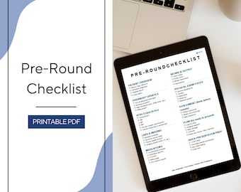 Pre-Rounding Checklist | Clinical Tool | PA, NP, Nursing & Medical Students |  Clinical Rotation (Printable Pdf)