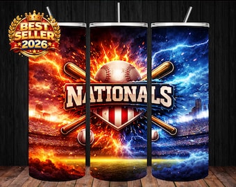 Diseño de sublimación para vaso térmico nacional, día de partido de béisbol PNG (descarga digital)