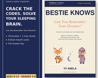 Kids STEM Cipher Puzzle Book, Dream Science Mystery, Secret Code Activity (PDF)