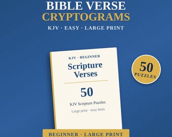 Bibelverskryptogrampussel | KJV Enkel stor stil (PDF-nedladdning)