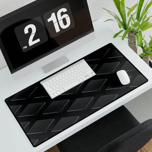 Gridlock - Diamond Tile Desk Mat | Gift for Him | The Man Shelf