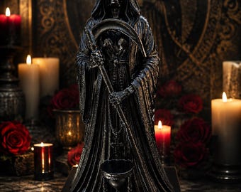 Santa Muerte Statue 8inch  – Holy Death – Spiritual Decor – Death Saint Statue – Santa Muerte Altar Statue