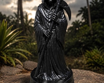 MORI Holy Death Statue 8inch | Grim Reaper Statue - Dia de los Muertos - Death Figure | Spiritual Decor | Altar Statue | Halloween Decor