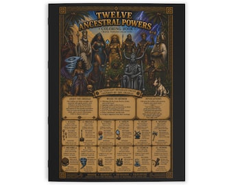 Orisha Coloring Book | INVOCATIONS & how to HONOR the ANCESTORS- Maple Terrier Melanated Orisha Coloring Book 24 sacred coloring pages