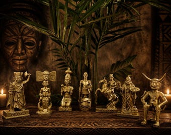 Set of Seven Statues African Powers Collection – Limited Edition 8 Inch Orisha Statue Set