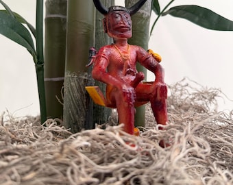 Painted Resin Statue of Popa Legba Reflecting Authentic Traditional Style
