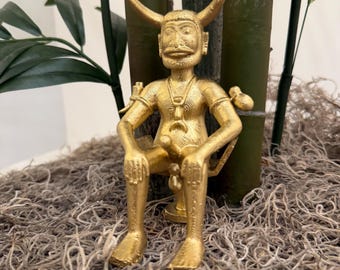 Papa Legba Statue: Resin Gatekeeper of Sacred Crossroads, Traditional Style 4.5 inch