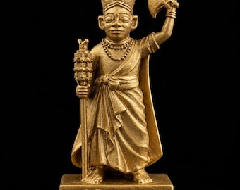 Obatala  8 inch Statue – Limited Edition Hand Painted Orisha Sculpture, Stone Finish, Gold Acrylic Seal