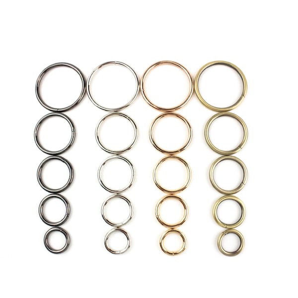 O Rings,Metal Loops,Round Circle Ring,Handbags hardware, handbag supply--10 Pieces/package