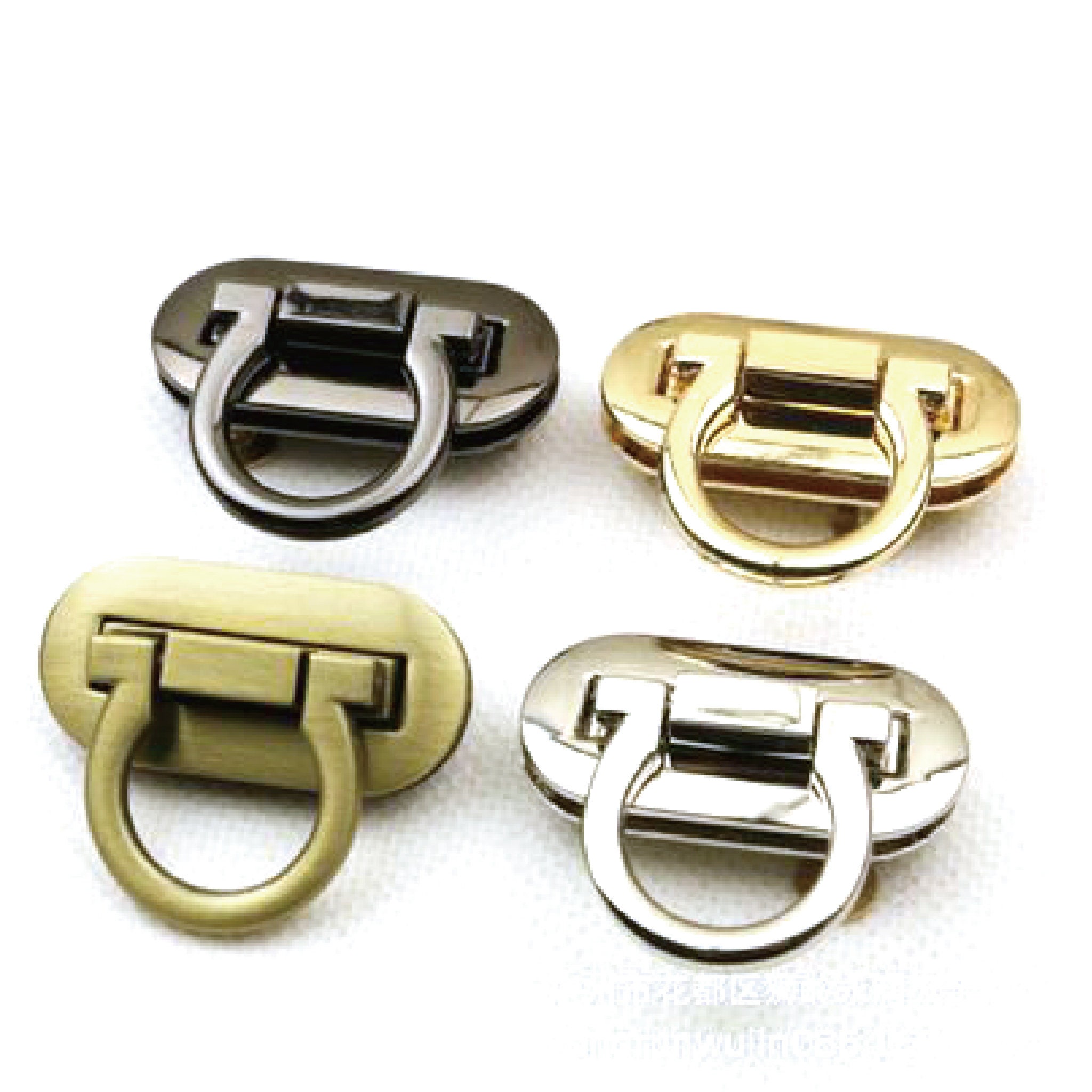 Set of 4 Purse Closure,Twist Turn Locks for Bag Fasteners,Flex Frame Bag Closures,Purse Closure,Rectangle Turn Lock Clasp PT082