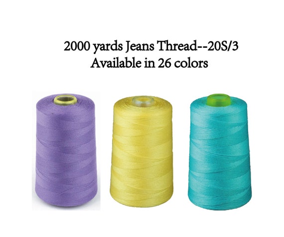 2000 Yards Jean Thread,heavy Duty Thread,top Stitch Thread,denim Thread,polyester  Thick Thread,leather Thread,sewing Machine Thread-203 