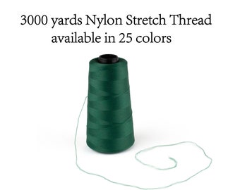 Threads, Overlock thread, fashion supply, 3000 yards Nylon Thread, machine thread, swimwear thread, stretch thread, fabric & notion, Notions