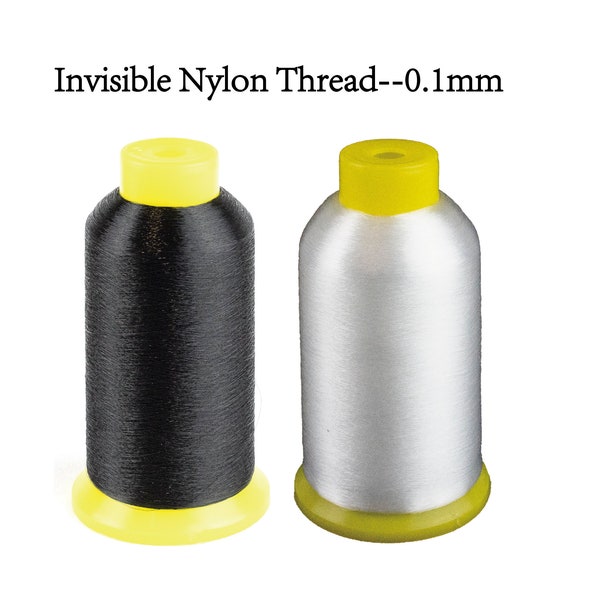 thread invisible, fil transparent, fil clair, fil de marque, fil de couture, fil de 0,1 mm.