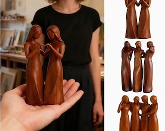 手作り樹脂製姉妹の友情フィギュア - インテリア彫刻、友情と姉妹への贈り物