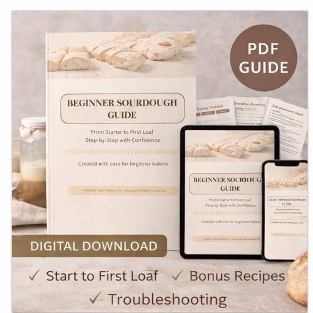 Buy Beginner Sourdough Guide PDF | Sourdough Starter & First Loaf ...