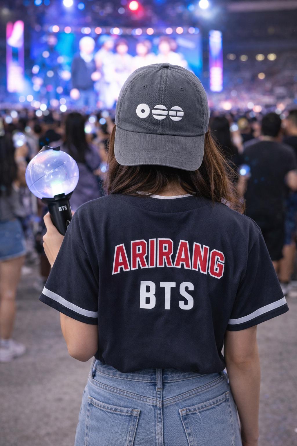 Discover Washed Grey/Navy/ Black Arirang BTS Baseball Cap, Minimalist Geometric Embroidered Hat, Unisex Adjustable Cap, ARMY Fan BTS Inspired Cap