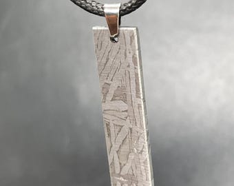Collar con colgante de meteorito Muonionalusta, joyería de meteorito de hierro