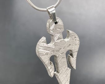 Collar con colgante de meteorito Muonionalusta, joyería de meteorito de hierro