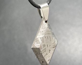 Collar con colgante de meteorito Muonionalusta, joyería de meteorito de hierro