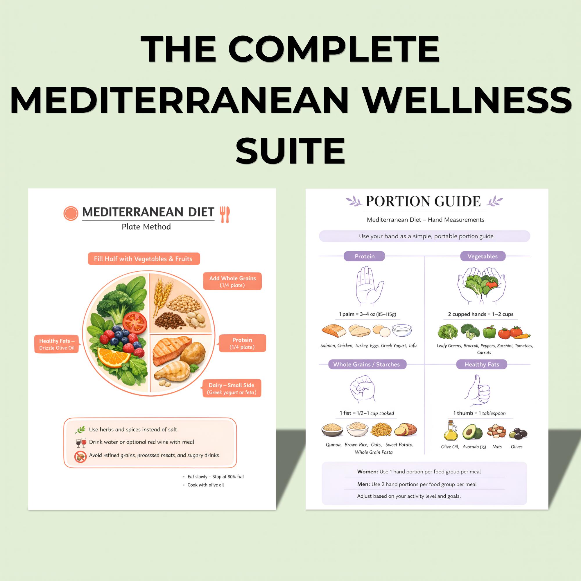 Mediterranean Diet Food Chart Printable | Heart Healthy Grocery List ...