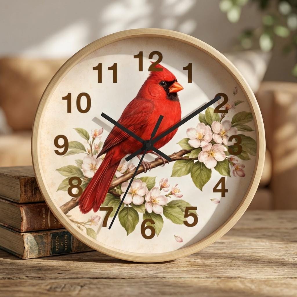Floral Wall Clock - Etsy
