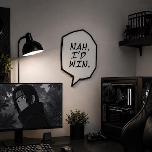 Anime Quote Sign, Manga Style 3D Wall Art, Otaku Room Decor (PLA),