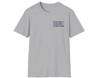 Koszulka „Ocalały z sezonu testowego” | Zabawna koszulka do nauki do egzaminu, humor szkolny