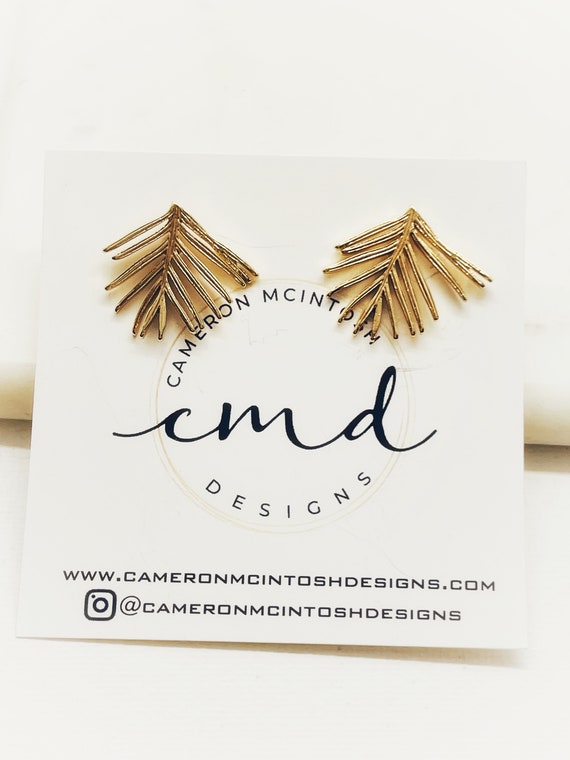 Gold Branch Stud Earrings