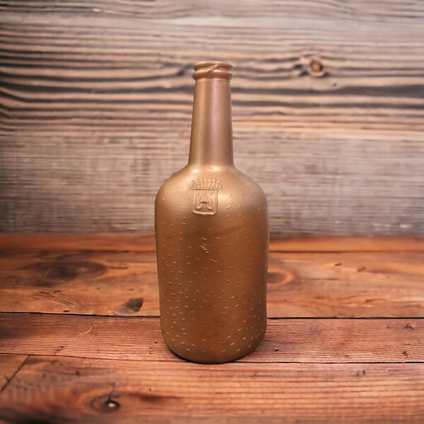 Copper Painted Deformed Glass Bottle