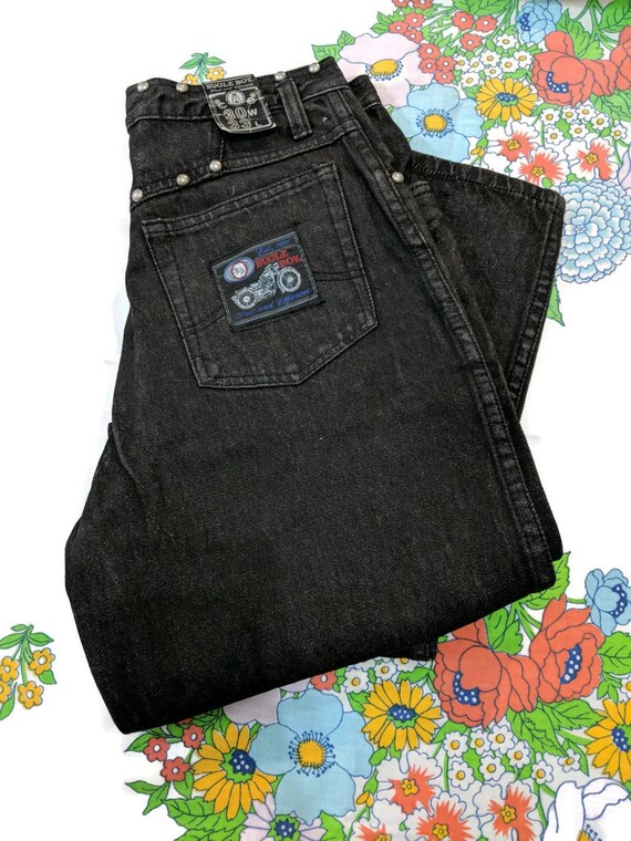 1980s Vintage Men S Studded Bugle Boy Jeans Black Etsy 1980s Vintage Men S Studded Bugle Boy Jeans Black Etsy