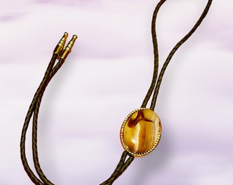 Vintage Lace Agate  Bolo Tie