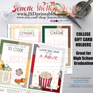 College Gift Card Book, High School Graduation Gift College Survival Book for Gift Cards Photo Album, New College Student | Instant Download