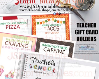 Lehrer-Geschenkkartenbuch zur Wertschätzung des Lehrers, Schulgeschenkkarte zum Geburtstag, Jahresanfang, Jahresende, Lehrergeschenk | Sofortiger Download