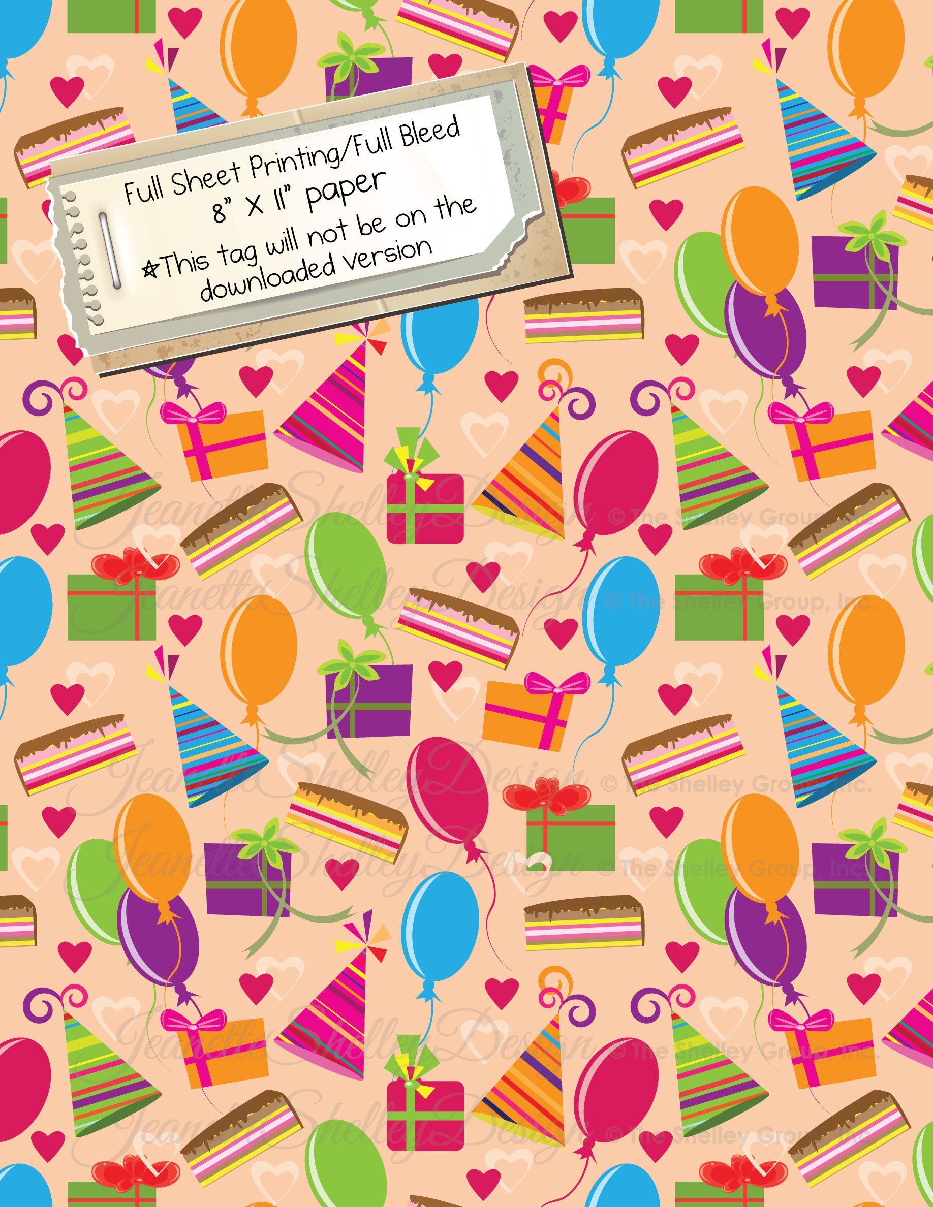Instant Download... Printable 8.5 X 11 Full Sheet - Etsy